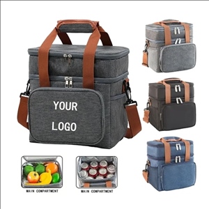 Insulated Cooler Double Layer Lunch Bag with Handle